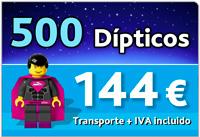 500 dípticos - 144 €