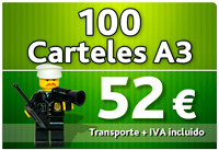 100 carteles A3 - 52 €