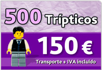 500 trípticos - 150 €